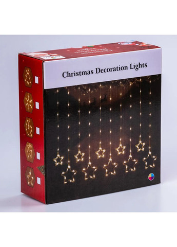 Гирлянда штора 3х0,9 м снежинка звезда на 145 LED лампочек светодиодная 10 шт Синий Jooki (362672758)