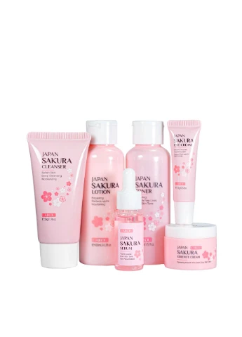 Подарунковий набір косметики по догляду за обличчям Japan Sakura Skincare Set Laikou (318471247)