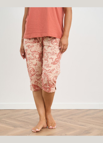 Терракотовая женский батальный комплект с капри Nicoletta