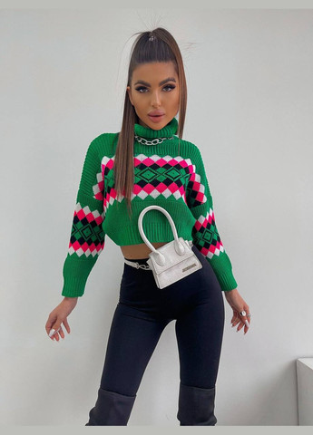 Зеленый демисезонный свитер зеленый 061 Zarema