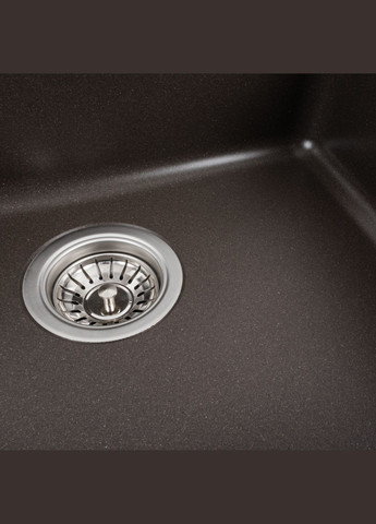 Гранітна мийка для кухні 5852 VESTA матова Темна скеля Platinum (269794778)