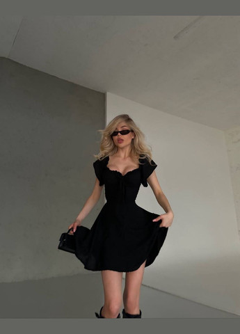 Черное повседневный платье женское Україна однотонное