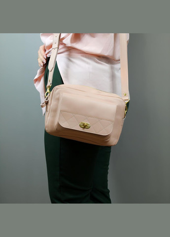 Сумка женская, кожаная. Кросс боди. Цвет Пудра STOK (292732524)