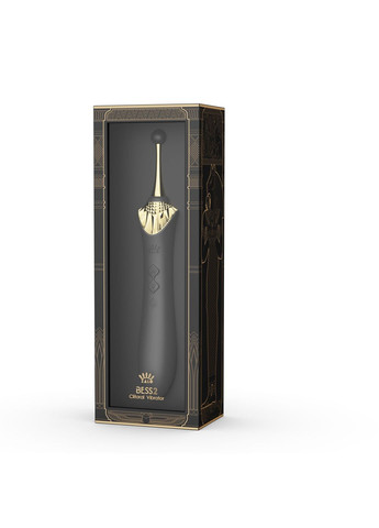 Мультифункціональний вібратор Bess 2 Obsidian Black, 4 насадки, підігрів - CherryLove Zalo (332209250)