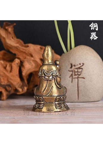Винтажная настільна прикраса мідна латунна статуетка Будди Гуаньінь дарує дитину No Brand (292260643)