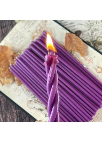 Фіолетові воскові свічки 20 см 5Candles (322347278)