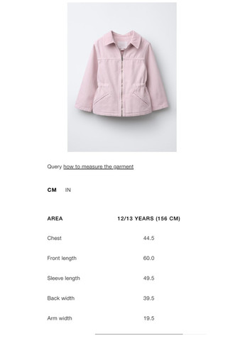 Світло-рожева демісезонна рожева куртка з контрастним коміром для дівчинки Zara куртка парка