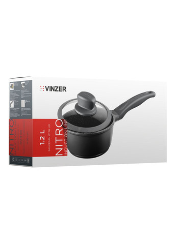 Ківш кухонний з кришкою Nitro Induction Line 16 см, 1.2 л (50456) Vinzer (334006431)