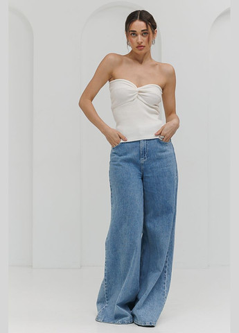 Вязаный топ-тубус с фигурным лифом черный Arjen — 294907262