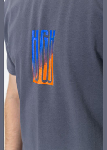 Сіра футболка чоловіча батал, колір світло-сірий, Ager