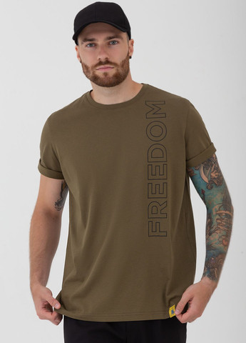 Хаки (оливковая) футболка мужская freedom хаки Arber T-SHIRT FF19