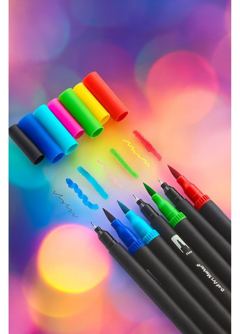 Набор акварельных маркеров двусторонние, 80 шт Brush Pens фломастеры на водной основе в кейсе No Brand Perfect (370219064)