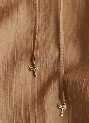 Темно-бежевое кэжуал платье H&M однотонное