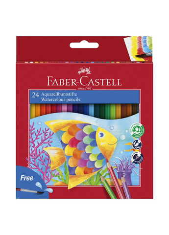 Набор карандашей 24 цв. FABER CASTELL Aquarell акварельные Faber-Castell (284723141)