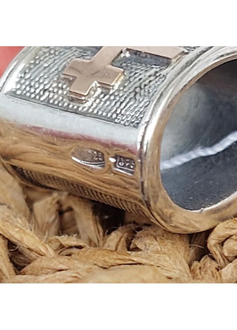 Срібний чоловічий Хрест великий із золотом No Brand (355921924)