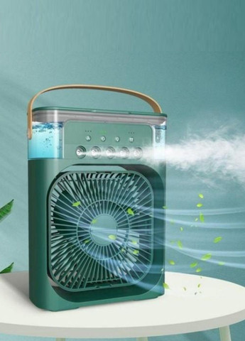 Настільний міні-кондиціонер з підсвічуванням Mini Cooling Fan AC9418 що працює від USB вентилятор із зволоженням Зелений VTech (329421915)