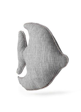 Іграшка для собак Текстильна іграшка, рибка, 66г. 19х18х6см Світло-сіра Happet (353687719)