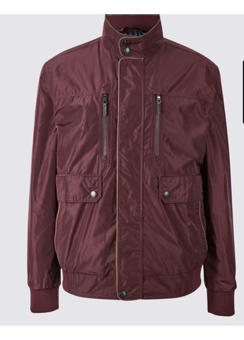 Червона демісезонна чоловіча куртка-бомбер м&s (57768) l червона M&S