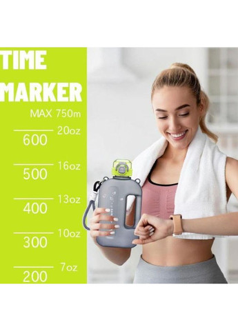 Пляшка SUMMER для води із BPA-free пластику 750 мл. Чорна матова No Brand (296101770)