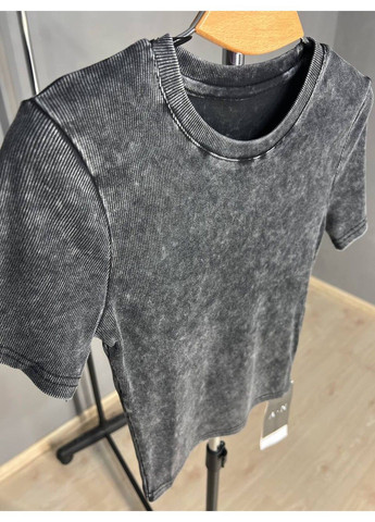 Футболка жіноча A-N 2747 варка тай-дай рубчик топ середня довжина базова one size No Brand - (319315332)