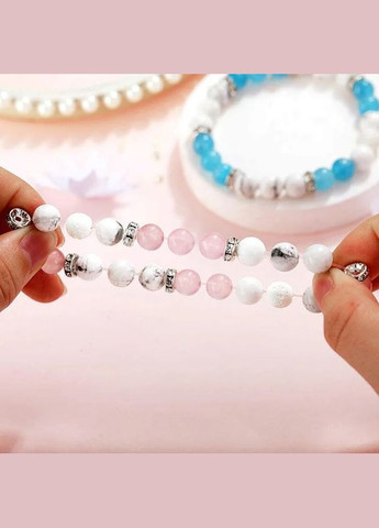 Жіночий браслет з кахолонгу та рожевого кварцу з дисками (80159) Hemst (301070959)