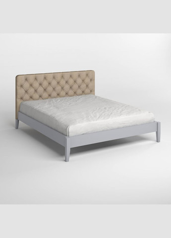 Полуторная деревянная кровать Рим ДК (RAL7040)/Аляска 23 (Бежевый) Б3 120х200 см (MBG-5185) Mebigrand (366084265)