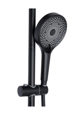 Душова система універсальна Slavonice Black Matt з виливом QTSLA111BLM45906 Qtap SD00052030 (385689181)