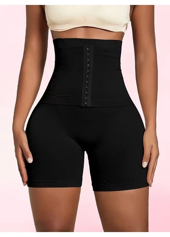 Женские корсетные велосипедки высокие утягивающие шорты с эффектом лифтинга и коррекцией талии и бедер No Brand Корсетні велосипедки (337168598)