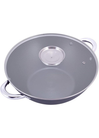 Казан чавунний "Wok" 4.5л, з антипригарним покриттям і аромо-кришкою Kamille (329895826)