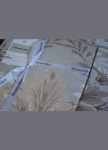 Постільна білизна Homesko Ranforce 200 х 220 см Lara Ekru First Choice (329441025)