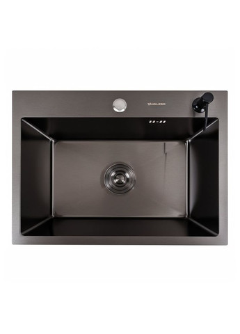 Кухонний комплект: Мийка Handmade (58x43 см) PVD чорна + Змішувач Q411MB Valeso (353746864)