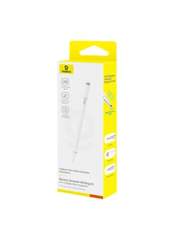 Стилус 3-в-1 Baseus пассивный Moon White 63 г No Brand Smooth Writing III (402762094)