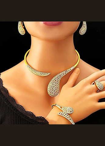 Великий комплект біжутерії Кольє, браслет, кільце та сережки No Brand (335815815)