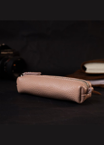 Красивая женская кожаная ключница GRANDE PELLE розовая (sku_11638) No Brand (327820430)