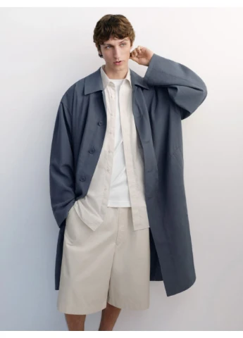Бежевая рубашка Uniqlo