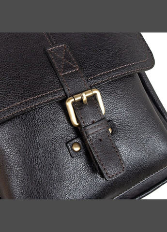 Темно-коричнева шкіряна сумка через плече А4 Leather Benjamin Dark Brown Ashwood (303831372)