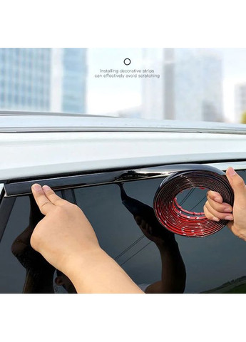 Молдинг-лента для авто самоклеющаяся, антихром молдинг, ЧЕРНАЯ лента (ширина 50 мм, цена за 1 м) No Brand (362669718)