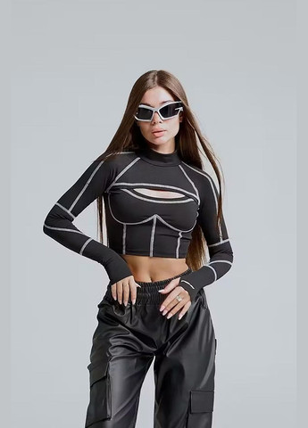 Топ с контрастными швами Corset Пушка Огонь (278230553)