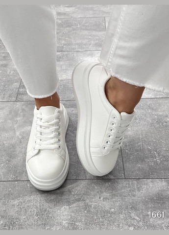 Білі осінні демісезонні кросівки No Brand