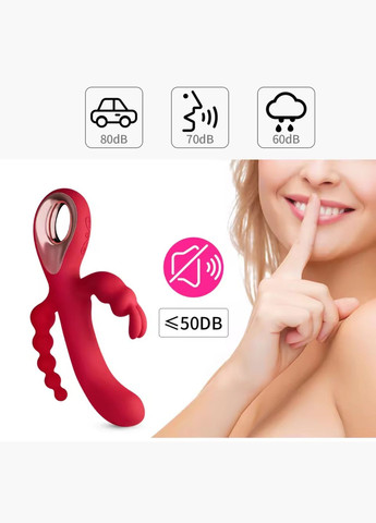 Вибратор кролик тройной Katuysha vibrator, 20х3 см. No Brand (346286954)