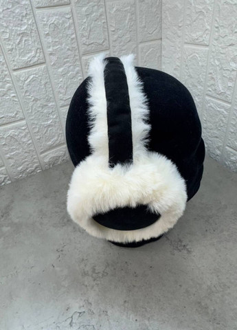 Навушники хутряні на зиму, чорно-білі вушки жіночі з хутра зимові No Brand (366560206)