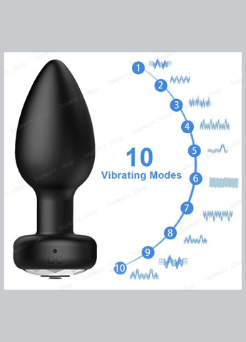 Анальна пробка з вібрацією, з підсвічуванням LED у темряві червона вібропробка для анала з пультом 10 режимів No Brand (341309987)