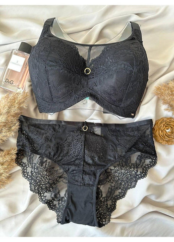 Чорний комплект бюстгальтер + трусики сліпи 2335 чорний Weiyesi