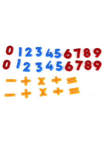 Набор магнитный 0703-EUR рус/англ/укр буквы, цифры, математические знаки, в кульке ( ) (6903130544014) M-Toys (292709623)