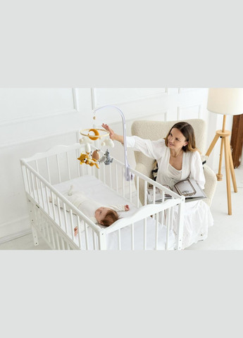 Дитячий музичний мобіль на ліжечко для немовлят WoollyFox "Сонні кошенята і мишка" на 35 мелодій No Brand (342758028)