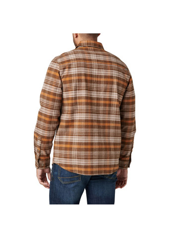 Сорочка тактична Lester Flannel Plaid Long Sleeve Shirt Dark Earth Plaid 5.11 Tactical (315822423)