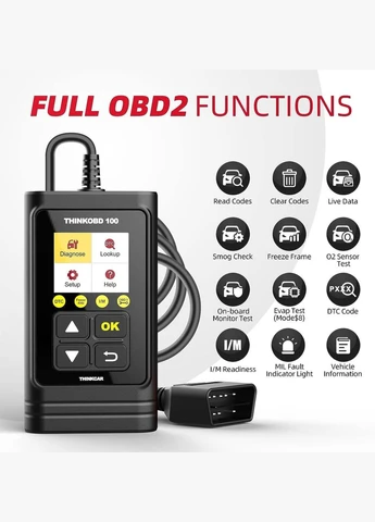 Thinkcar THINKOBD 100 — сканер OBD2, зчитувач автомобільних кодів OBD2/EOBD, Європа No Brand (400406716)