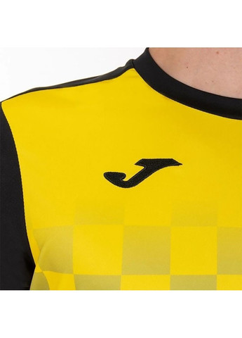 Жовта футболка flag ii t-shirt black-yellow s/s чорний,жовтий Joma