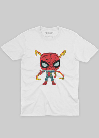 Белая мужская футболка с принтом супергероя - человек-паук (ts001-1-whi-006-014-015) Modno