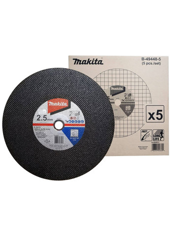 Отрезной диск B-49448-5 (355x25.4х2.5 мм, 5 шт) по металлу (7584) Makita (295032733)